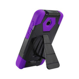  Alcatel Dawn/ Streak Hybrid Heavy Duty Case With Kickstand In Purple Black