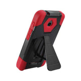  Alcatel Dawn/ Streak Hybrid Heavy Duty Case With Kickstand In Red Black