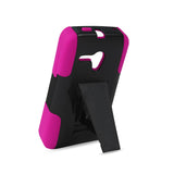  Alcatel One Touch Pop Star 2 Hybrid Heavy Duty Case With Kickstand In Hot Pink Black