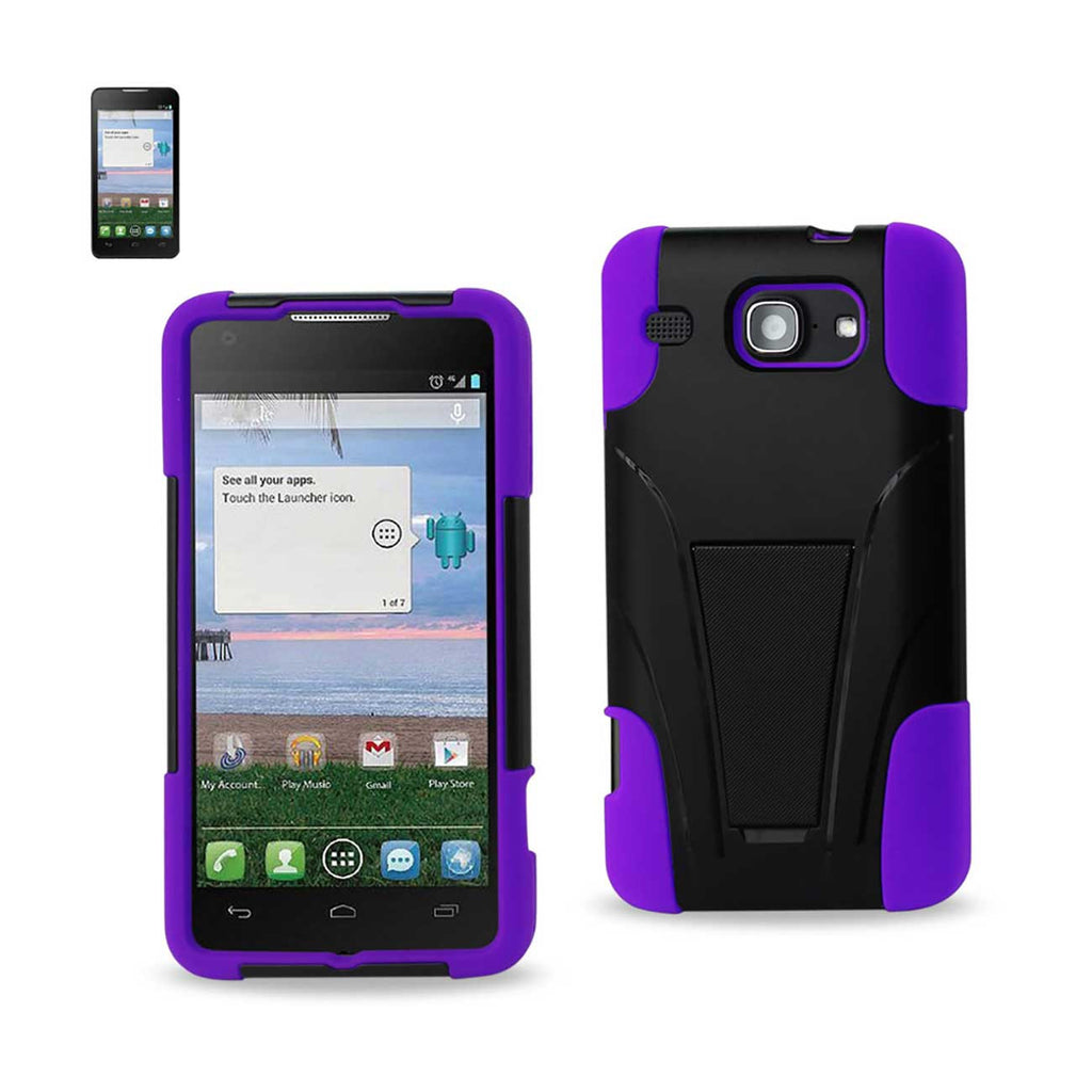 Alcatel One Touch Sonic Lte Hybrid Heavy Duty Case With Kickstand