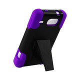  Alcatel One Touch Sonic Lte Hybrid Heavy Duty Case With Kickstand In Purple Black