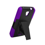  Alcatel One Touch Pop Astro Hybrid Heavy Duty Case With Kickstand In Purple Black