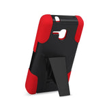  Alcatel One Touch Fierce Xl Hybrid Heavy Duty Case With Kickstand In Red Black