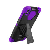  Alcatel Idol 4 Hybrid Heavy Duty Case With Kickstand In Purple Black