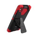  Alcatel Idol 4 Hybrid Heavy Duty Case With Kickstand In Red Black