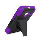  Alcatel Onetouch Pixi 3 Hybrid Heavy Duty Case With Kickstand In Purple Black