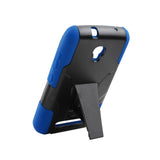  Alcatel One Touch Pop Mega Hybrid Heavy Duty Case With Kickstand In Navy Black