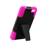  Amazon Fire Phone Hybrid Heavy Duty Case With Kickstand In Hot Pink Black