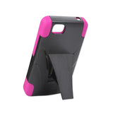  Blu Studio Energy Hybrid Heavy Duty Case With Kickstand In Hot Pink Black