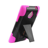  HTC 8Xt Hybrid Heavy Duty Case With Kickstand In Hot Pink Black