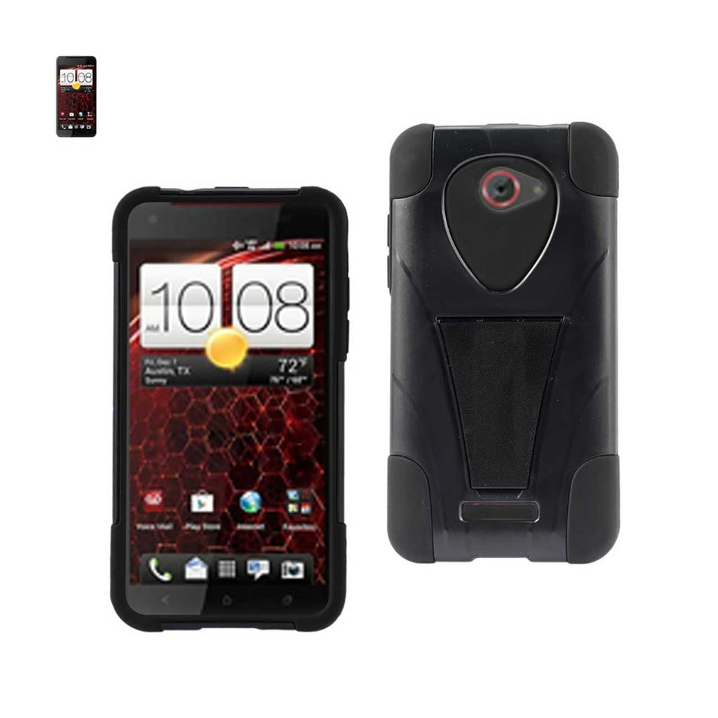 HTC Droid Dna Hybrid Heavy Duty Case With Kickstand