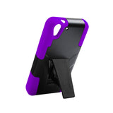  HTC Desire Eye Hybrid Heavy Duty Case With Kickstand In Purple Black