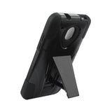  HTC One Mini M4 Hybrid Heavy Duty Case With Kickstand In Black