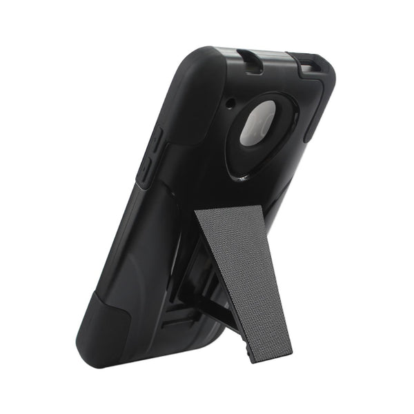 HTC One Mini M4 Hybrid Heavy Duty Case With Kickstand