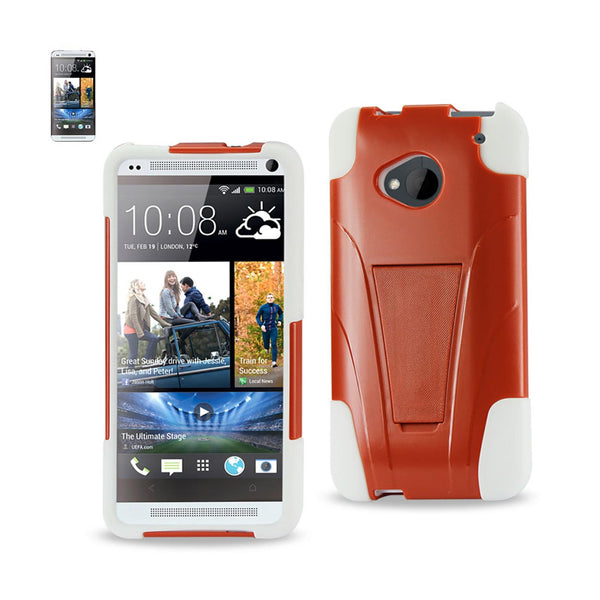 HTC One M7 Hybrid Heavy Duty Case With Kickstand