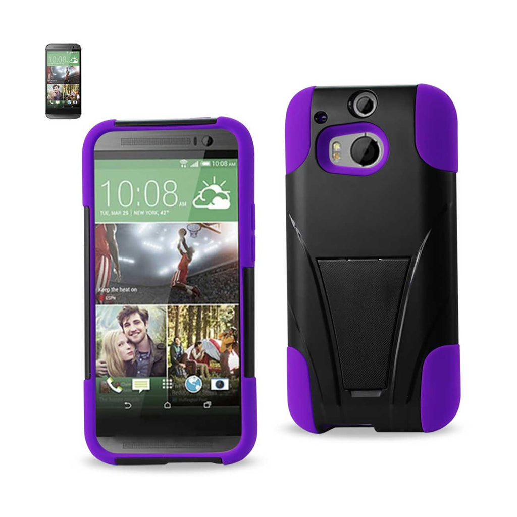 HTC One M8 Hybrid Heavy Duty Case With Kickstand