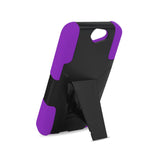  HTC One A9 Hybrid Heavy Duty Case With Kickstand In Purple Black