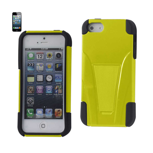 iPhone 5/5S/Se Hybrid Heavy Duty Case With Kickstand