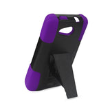  Kyocera Hydro Wave Hybrid Heavy Duty Case With Kickstand In Purple Black