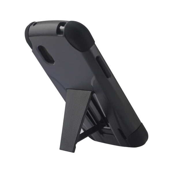 LG Nexus 4 Hybrid Heavy Duty Case With Kickstand