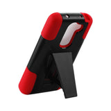  LG G2 Mini Hybrid Heavy Duty Case With Kickstand In Red Black