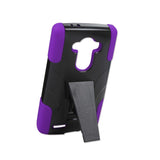  LG G4 Hybrid Heavy Duty Case With Kickstand In Purple Black