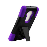  LG G Flex Hybrid Heavy Duty Case With Kickstand In Purple Black