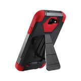  LG K3 Hybrid Heavy Duty Case With Kickstand In Red Black