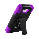  LG L90 Hybrid Heavy Duty Case With Kickstand In Purple Black