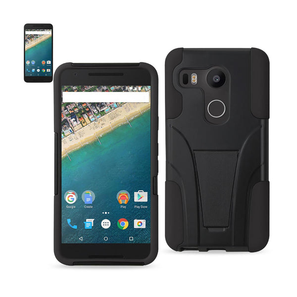 LG Nexus 5X Hybrid Heavy Duty Case With Kickstand