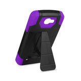  LG Spree Hybrid Heavy Duty Case With Kickstand In Purple Black