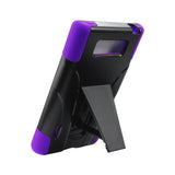  LG Splendor Hybrid Heavy Duty Case With Kickstand In Black Purple