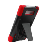  LG Splendor Hybrid Heavy Duty Case With Kickstand In Black Red