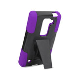  LG Volt 2 Hybrid Heavy Duty Case With Kickstand In Purple Black