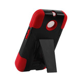  Motorola Moto E Hybrid Heavy Duty Case With Kickstand In Red Black