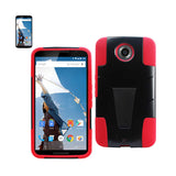 Motorola Nexus 6 Hybrid Heavy Duty Case With Kickstand