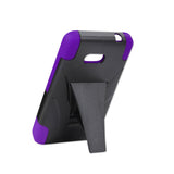  Nokia Lumia 640 Hybrid Heavy Duty Case With Kickstand In Purple Black