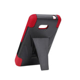  Nokia Lumia 640 Hybrid Heavy Duty Case With Kickstand In Red Black