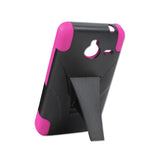  Nokia Lumia 640 Xl Hybrid Heavy Duty Case With Kickstand In Hot Pink Black