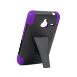  Nokia Lumia 640 Xl Hybrid Heavy Duty Case With Kickstand In Purple Black