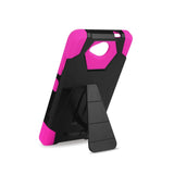  Microsoft Lumia 650 Hybrid Heavy Duty Case With Kickstand In Hot Pink Black