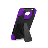  Microsoft Lumia 650 Hybrid Heavy Duty Case With Kickstand In Purple Black