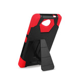  Microsoft Lumia 650 Hybrid Heavy Duty Case With Kickstand In Red Black