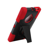  Nokia Lumia 830 Hybrid Heavy Duty Case With Kickstand In Red Black