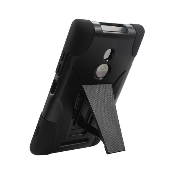 Nokia Lumia 925 Hybrid Heavy Duty Case With Kickstand