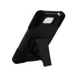  Samsung Galaxy Alpha Hybrid Heavy Duty Case With Kickstand In Black