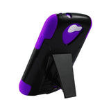  Samsung Galaxy Express Hybrid Heavy Duty Case With Kickstand In Purple Black