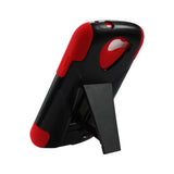  Samsung Galaxy Express Hybrid Heavy Duty Case With Kickstand In Red Black