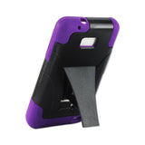  Samsung Galaxy S2 Hybrid Heavy Duty Case With Kickstand In Purple Black