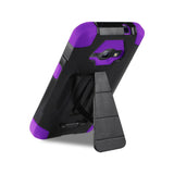  Samsung Galaxy J1 (2016) Hybrid Heavy Duty Case With Kickstand In Purple Black